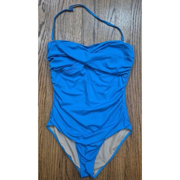 Spiegel Slimming Ruched One-Piece Bathingsuit Swimsuit Women's Size 16 - Picture 1 of 4